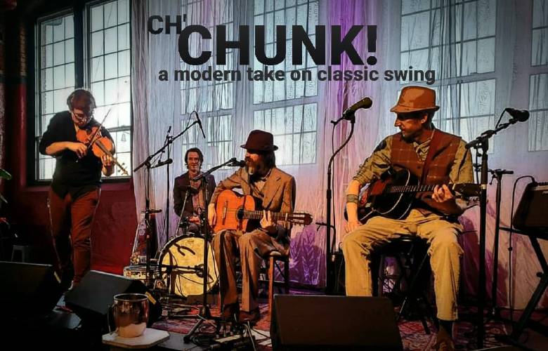 The Wooden Fender concert series presents a concert and dance by ch’Chunk, performing early 20th-century jazz, at Warwick Town Hall on Saturday, April 20, from 7 to 9:30 p.m.