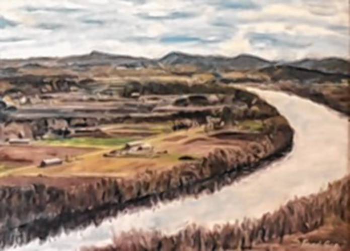 A view of the Connecticut River painted by Frederick Gao.