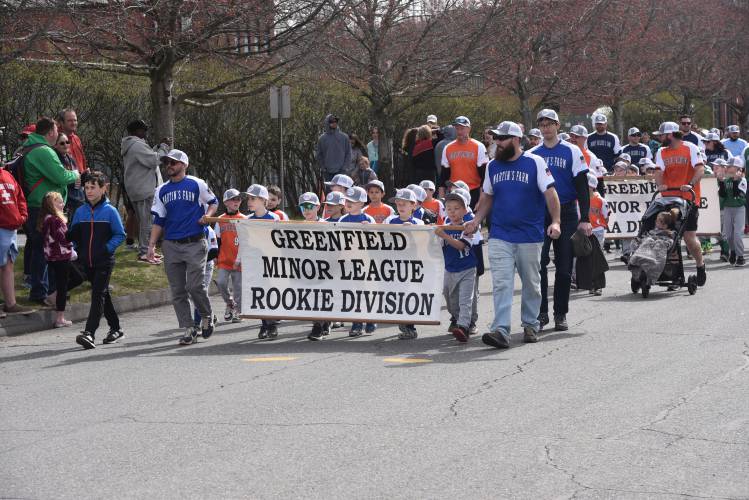 Greenfield Minor League Baseball kicks off its season with a parade on Sunday, with players making their way down Kenwood Street to Lunt Field. 
