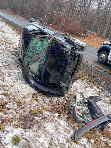 A man was taken to Brattleboro Memorial Hospital in Vermont on Wednesday morning after the Toyota Corolla he was driving rolled over in the area of mile marker 54 in Interstate 91’s northbound lane.
