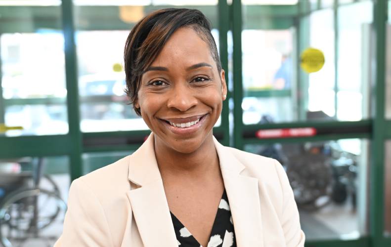Massachusetts Attorney General Andrea Joy Campbell was at Baystate Franklin Medical Center on Tuesday to discuss the opioid epidemic response in western Massachusetts.