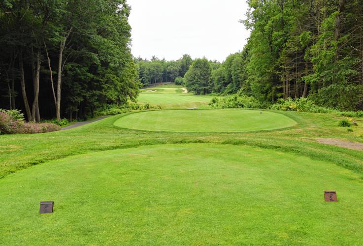 A view off the tee box at Crumpin-Fox Club in Bernardston. 