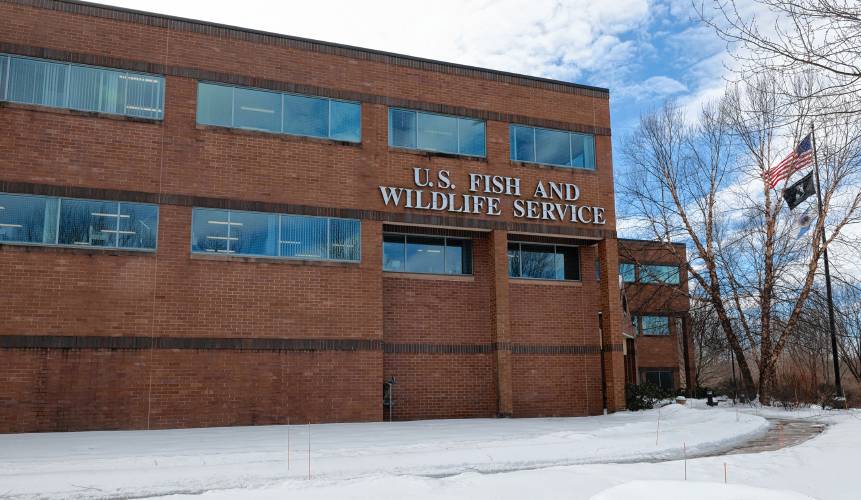 The U.S Fish and Wildlife Service’s Northeast headquarters in Hadley is pictured on Feb. 21.