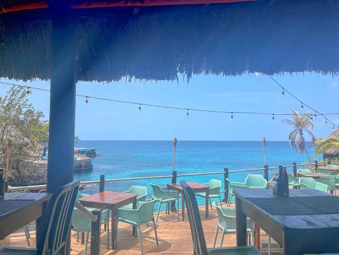 The view from Rockhouse Restaurant in Jamaica.