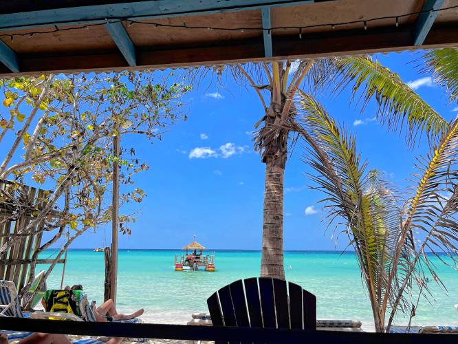The view from Alfred’s Ocean Palace in Jamaica.