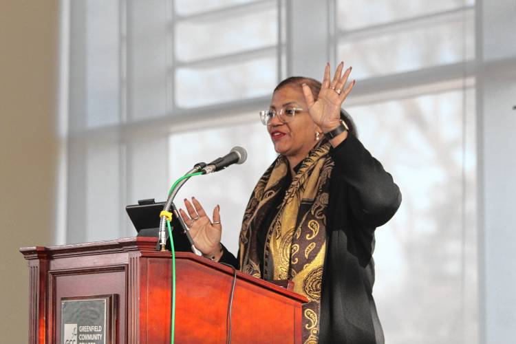 Greenfield Community College Title IX Coordinator and Affirmative Action Officer La Wanza Lett-Brewington served as the keynote speaker for GCC’s 25th annual Martin Luther King Jr. Day celebration on Jan. 20, 2025. She died unexpectedly Feb. 2.