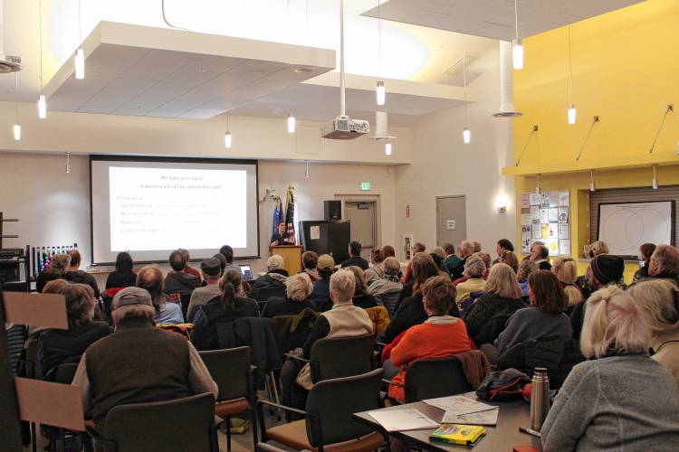 Dozens of residents gathered at the John Zon Community Center Monday evening to help kick off the updating process for the city’s master plan, which is being done in partnership with The Conway School.