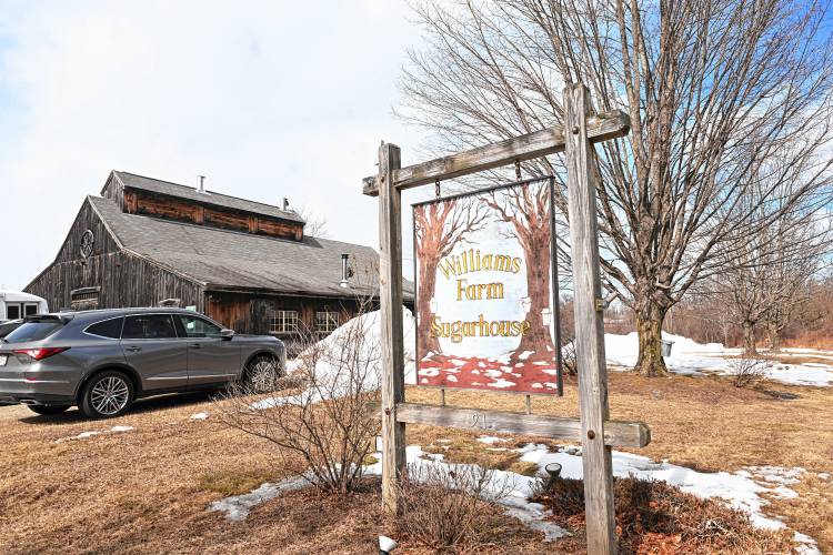 Williams Farm Sugarhouse in Deerfield is open for pancakes and maple sales on Fridays from 8 a.m. to 1 p.m. and Saturdays and Sundays from 7:30 a.m. to 2 p.m.