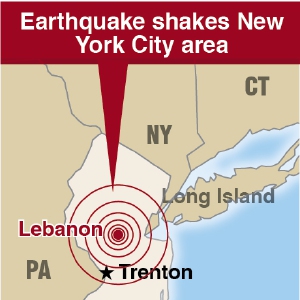 Greenfield Recorder - Earthquake centered near New York City rattles ...