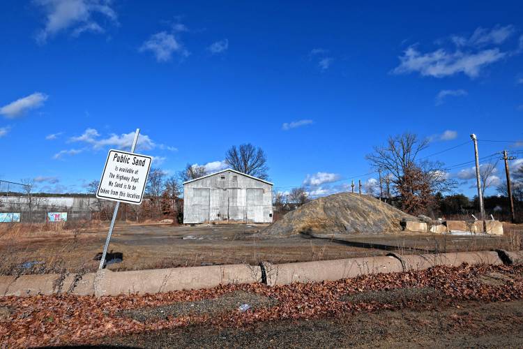 Orange resident Mark Monette got the idea to deliver free sand to senior citizens’ homes. With the town’s permission, he uses town sand kept on East River Street, pictured.