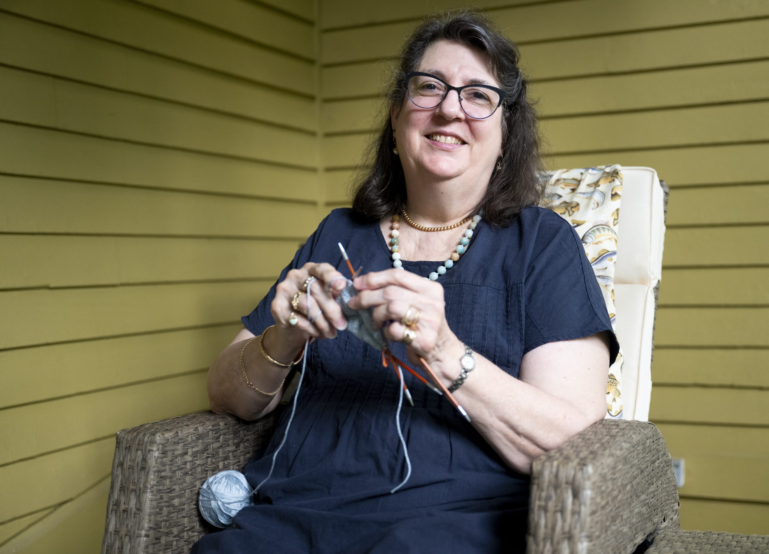 ‘This is my way of giving back’: Easthampton breast cancer survivor knits comfort and dignity for fellow fighters